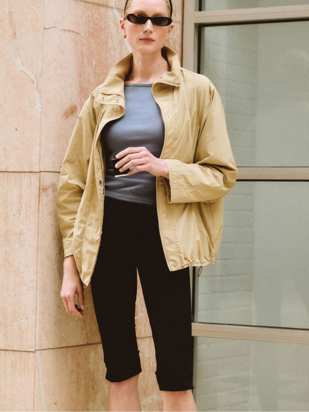 NWT Abercrombie Nylon Mock Neck Jacket